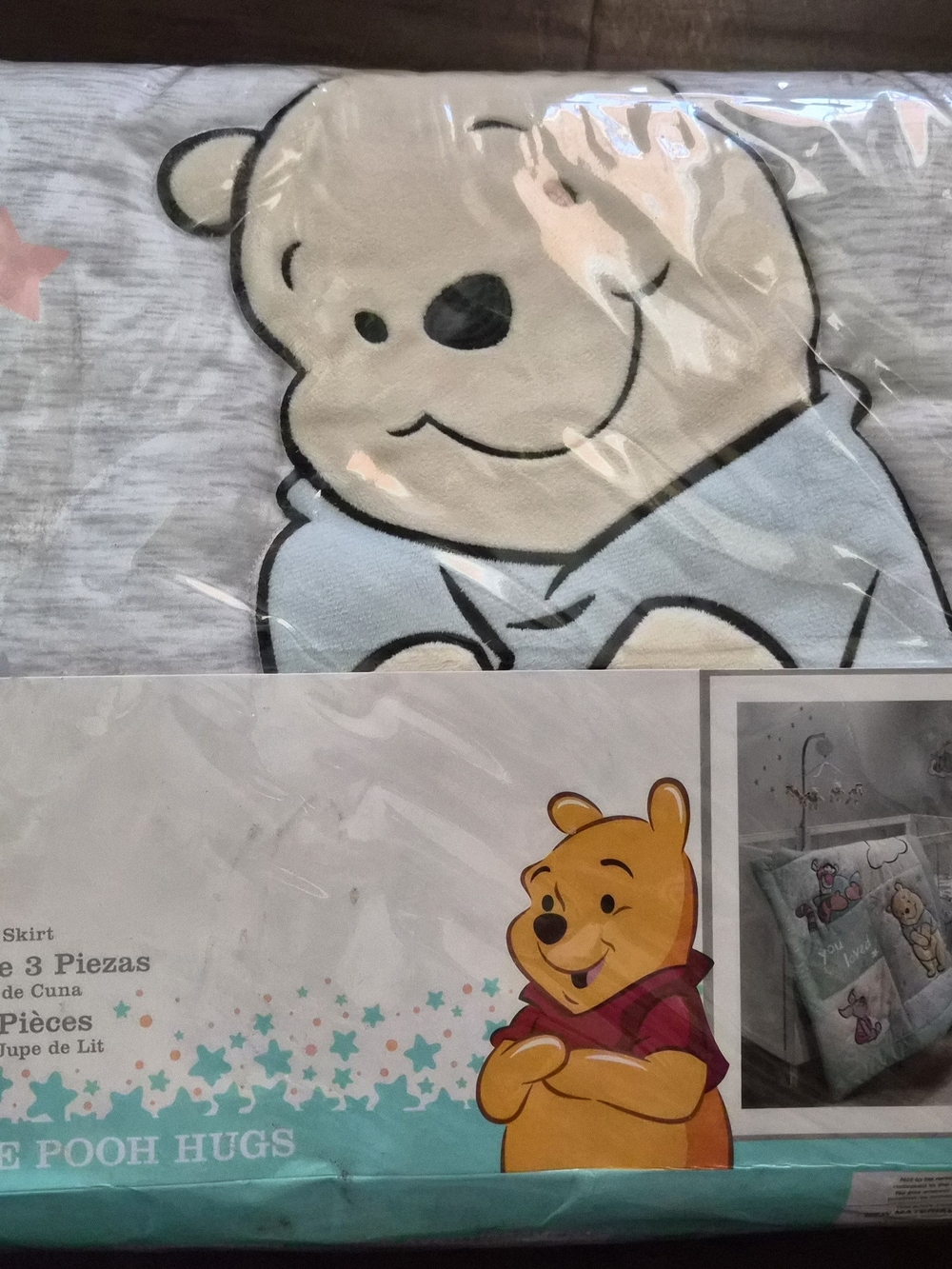 Winnie the Pooh Baby Bedding Set in Light Blue & Cream
